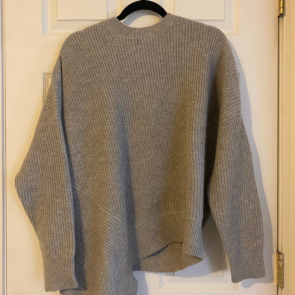 Michael Kors cashmere light grey Ribbed Knit Sweater